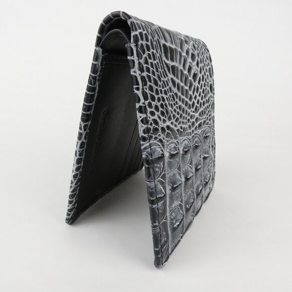 Roger Ximenez Wallet Men's Shadow Gray Mock Croc Genuine Leather Wallet NEW - Picture 13 of 13